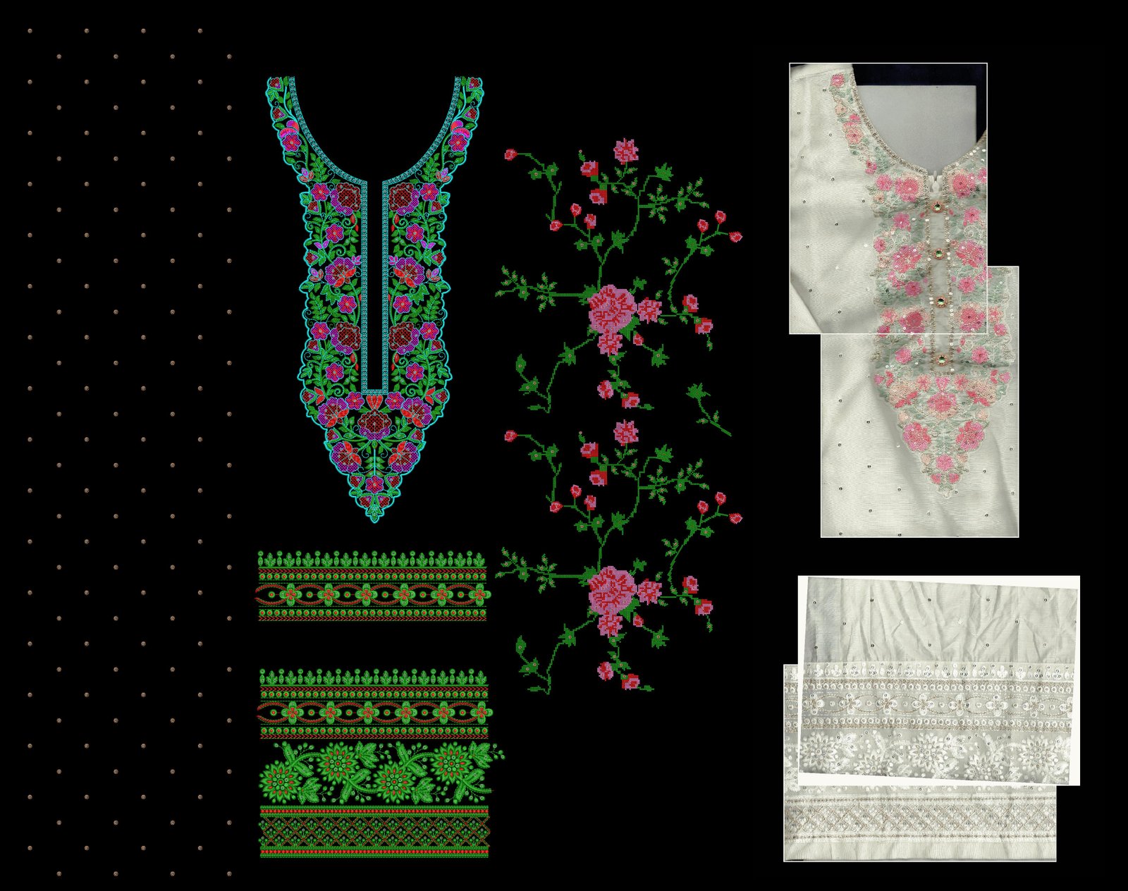 Cross Stitch & Sequince kurti