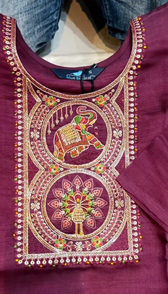 Cording & Sequince kurti
