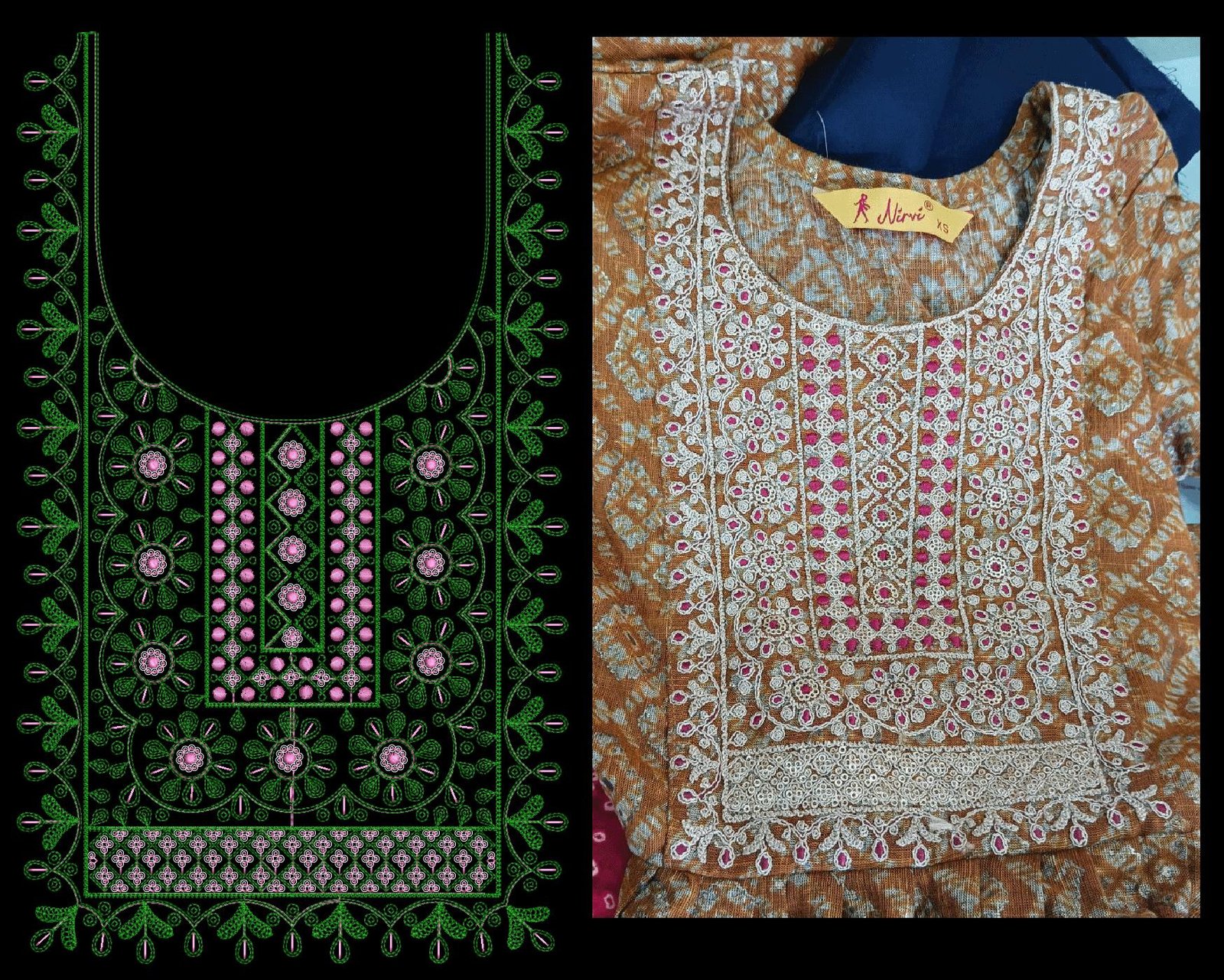 Cording & Sequince kurti