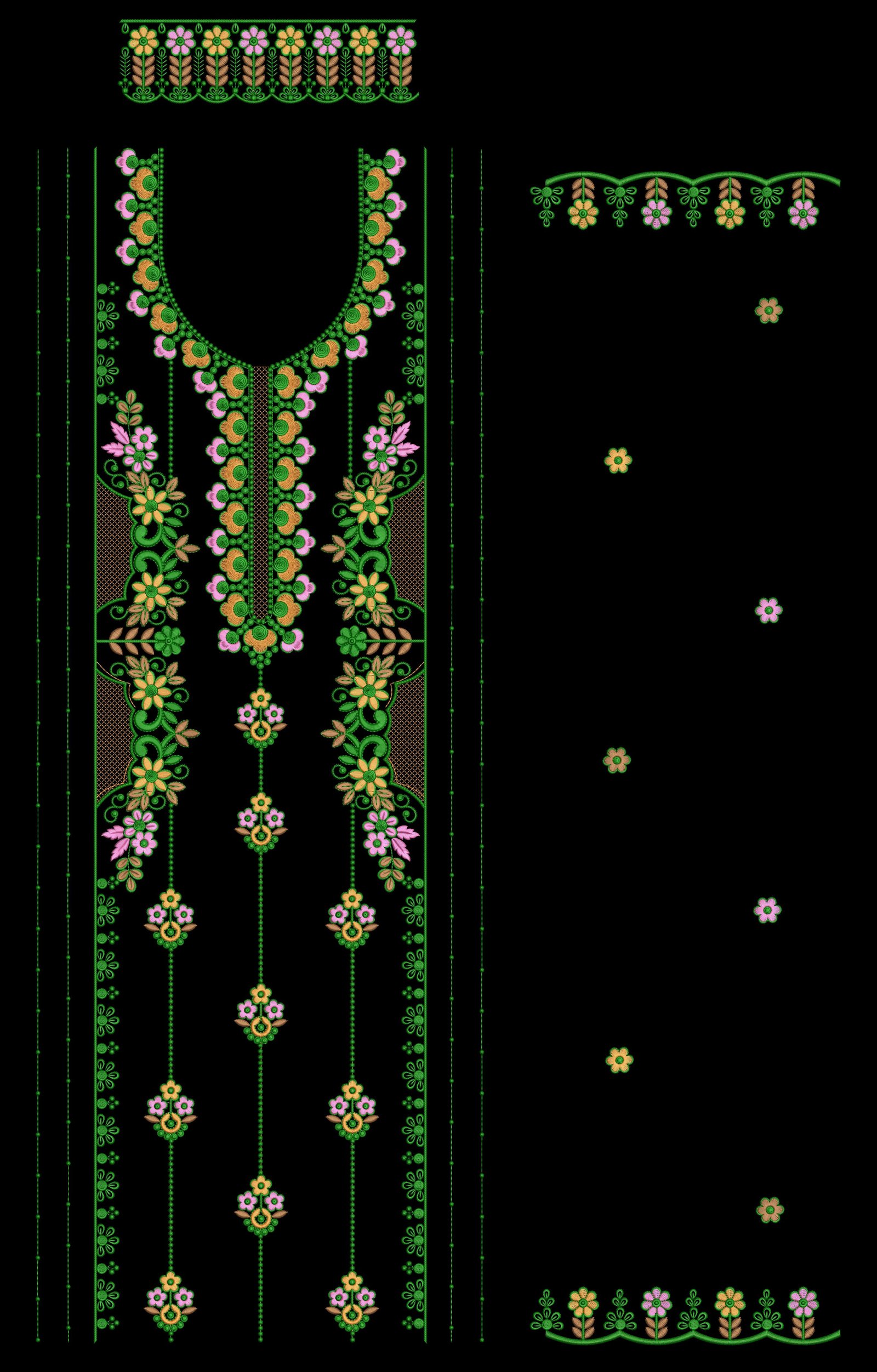 Neck Top Duppata Design