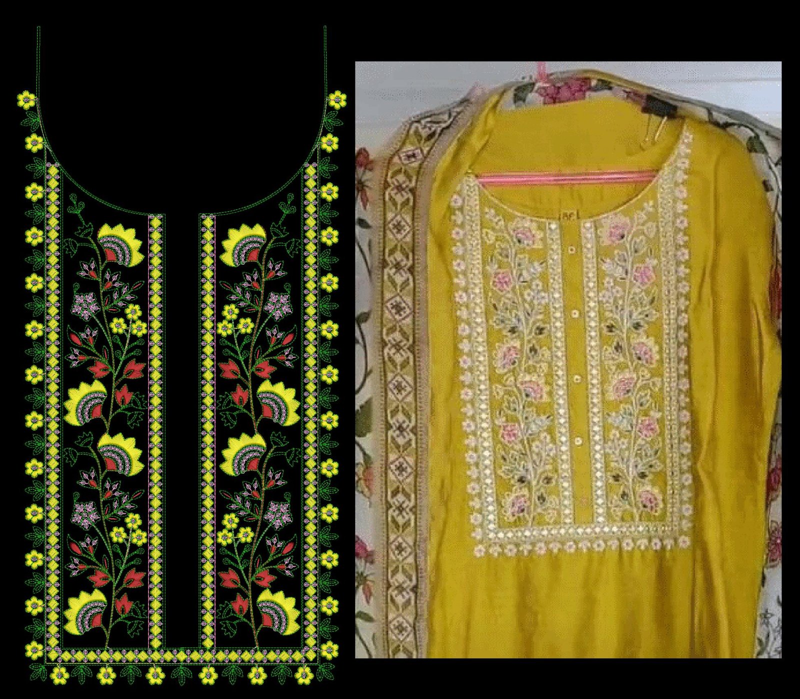Cording & Sequince kurti