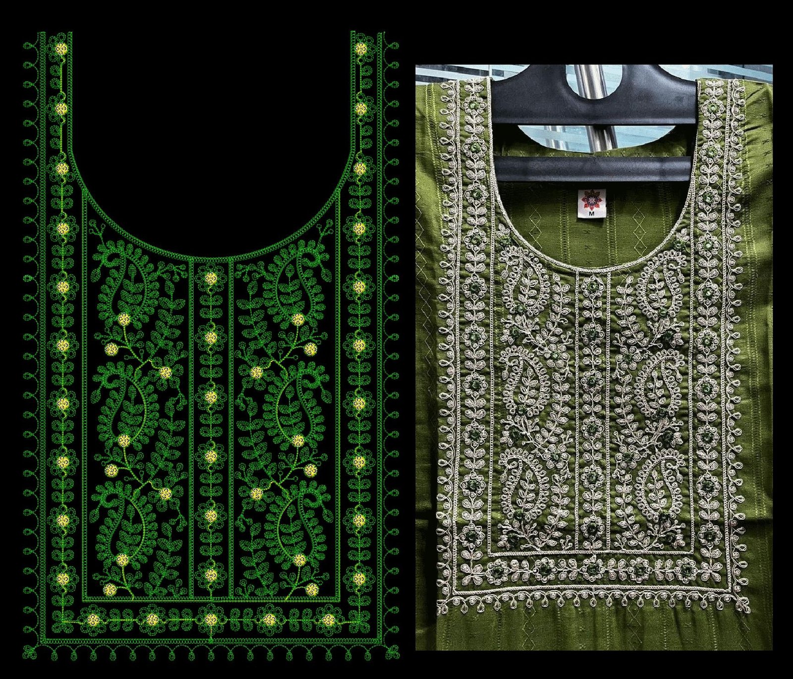 Cording & Sequince Neck