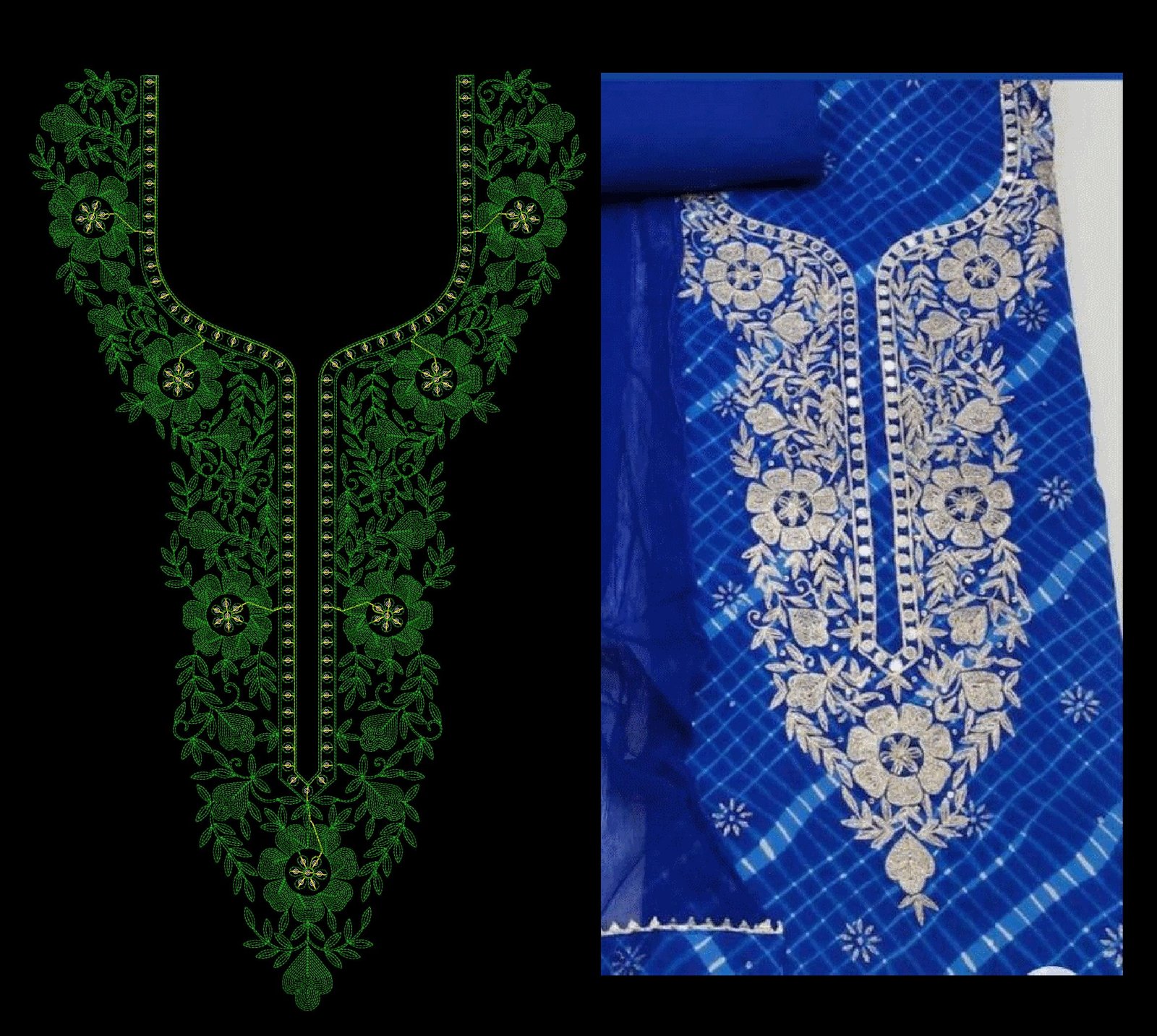 Cording & sequince kurti
