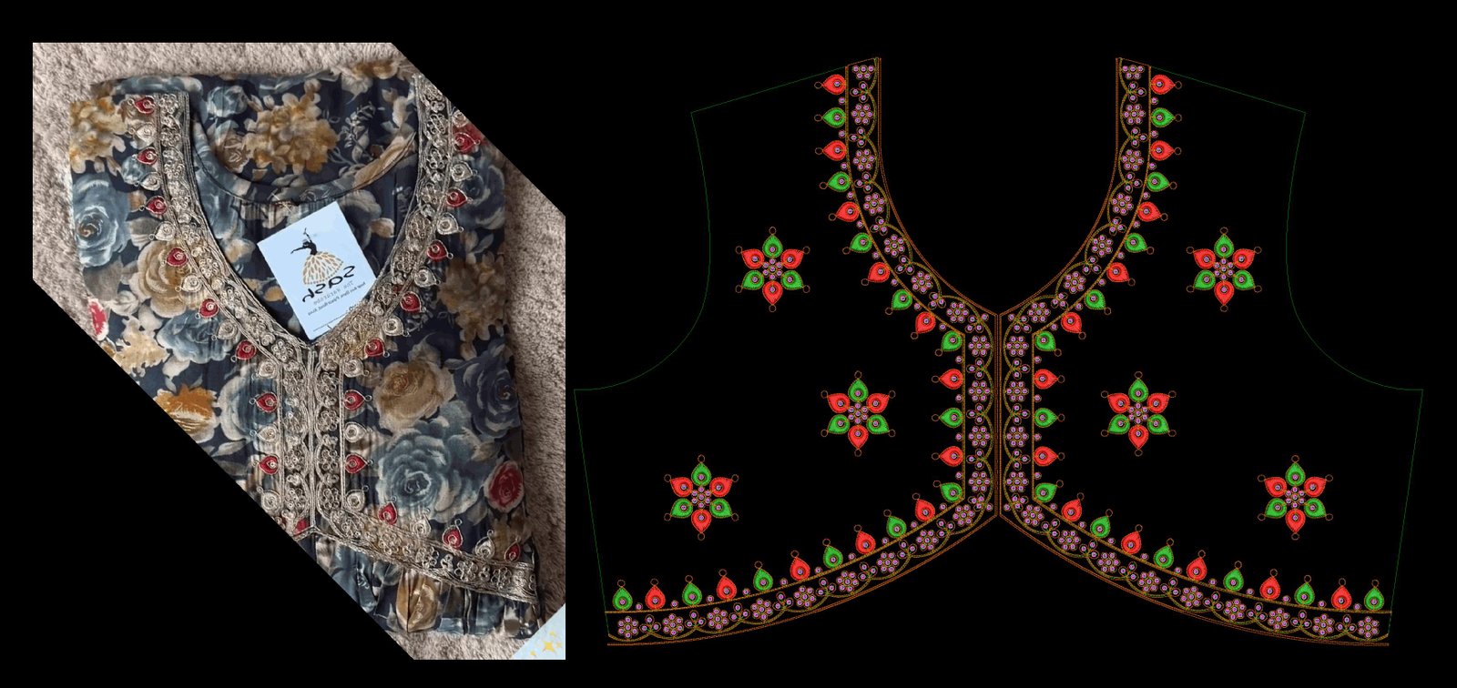 Cording & Sequince Redymed choli