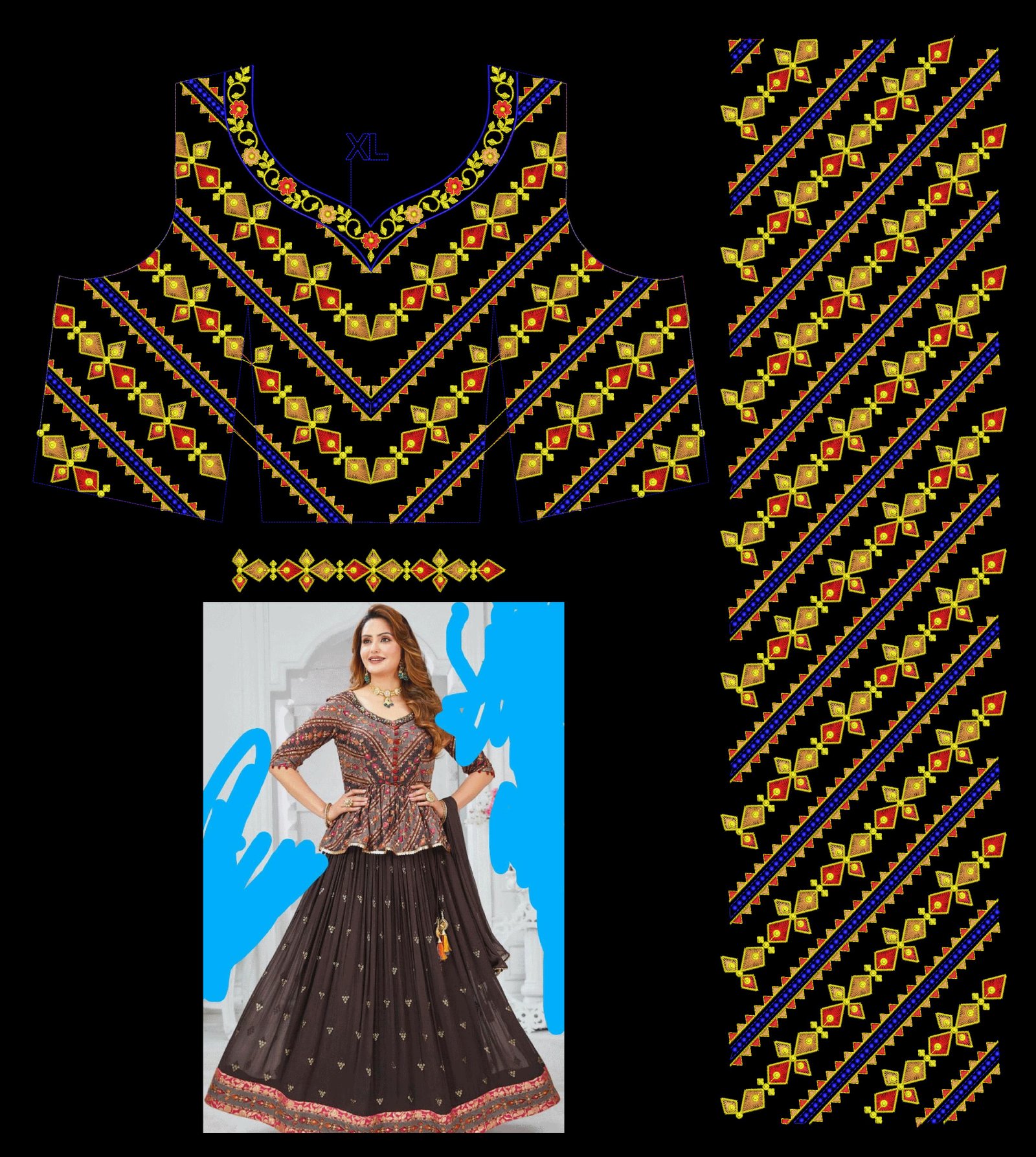 Ghaghra Choli Redymade dress
