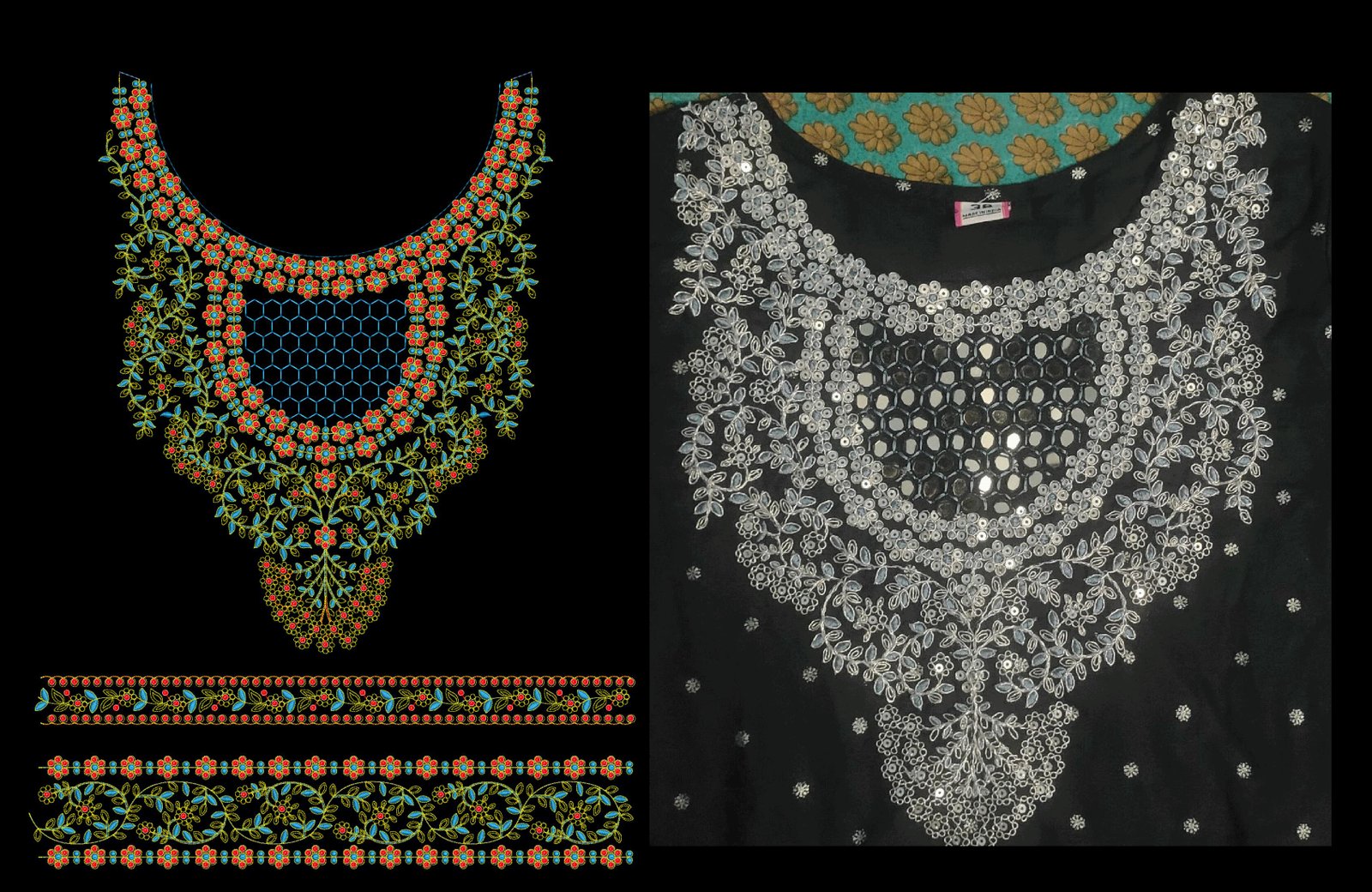 4MM-SEQUINCE & Cording Neck