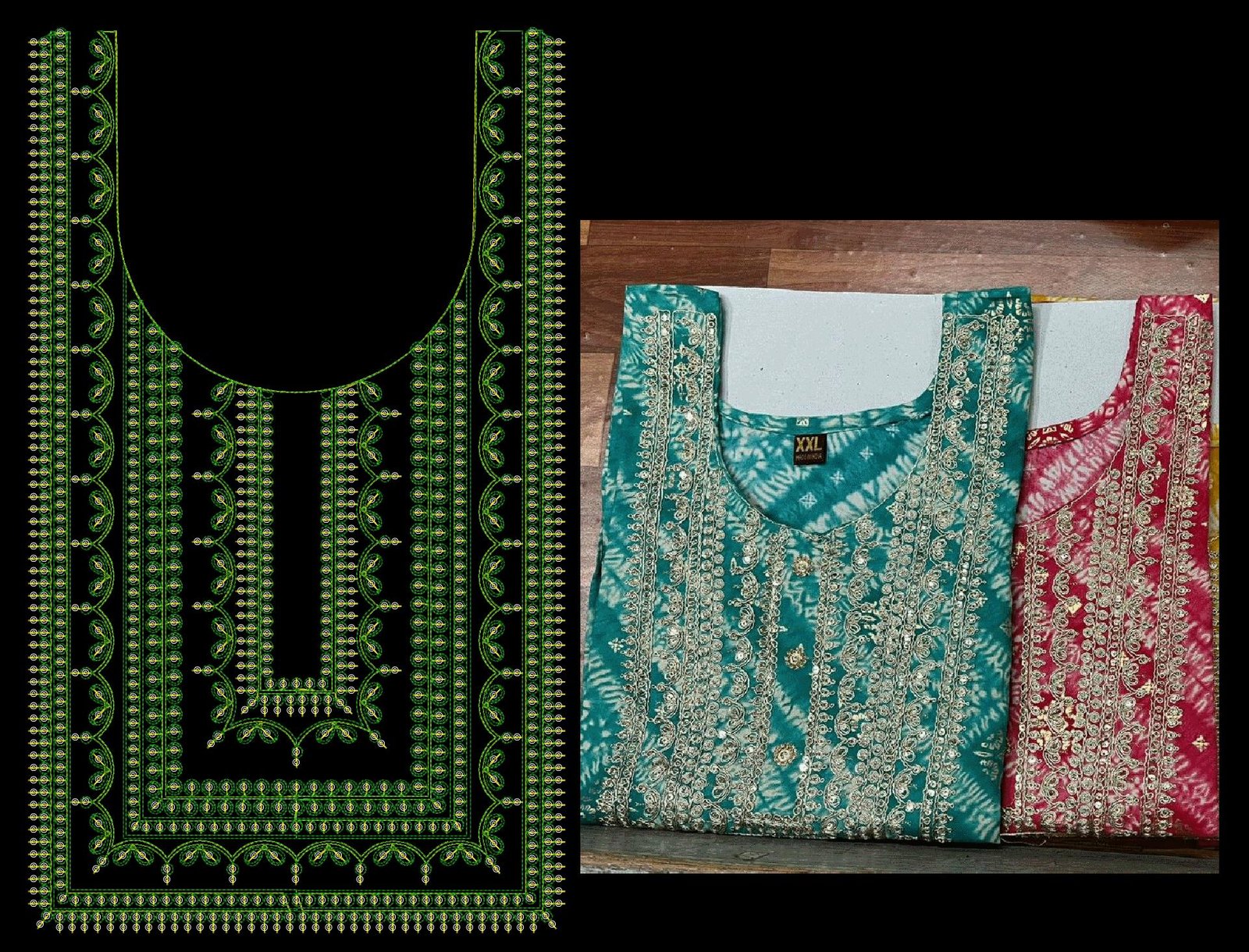 Cording &sequince kurti Design