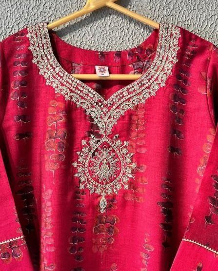 Cording & Sequince kurti Design