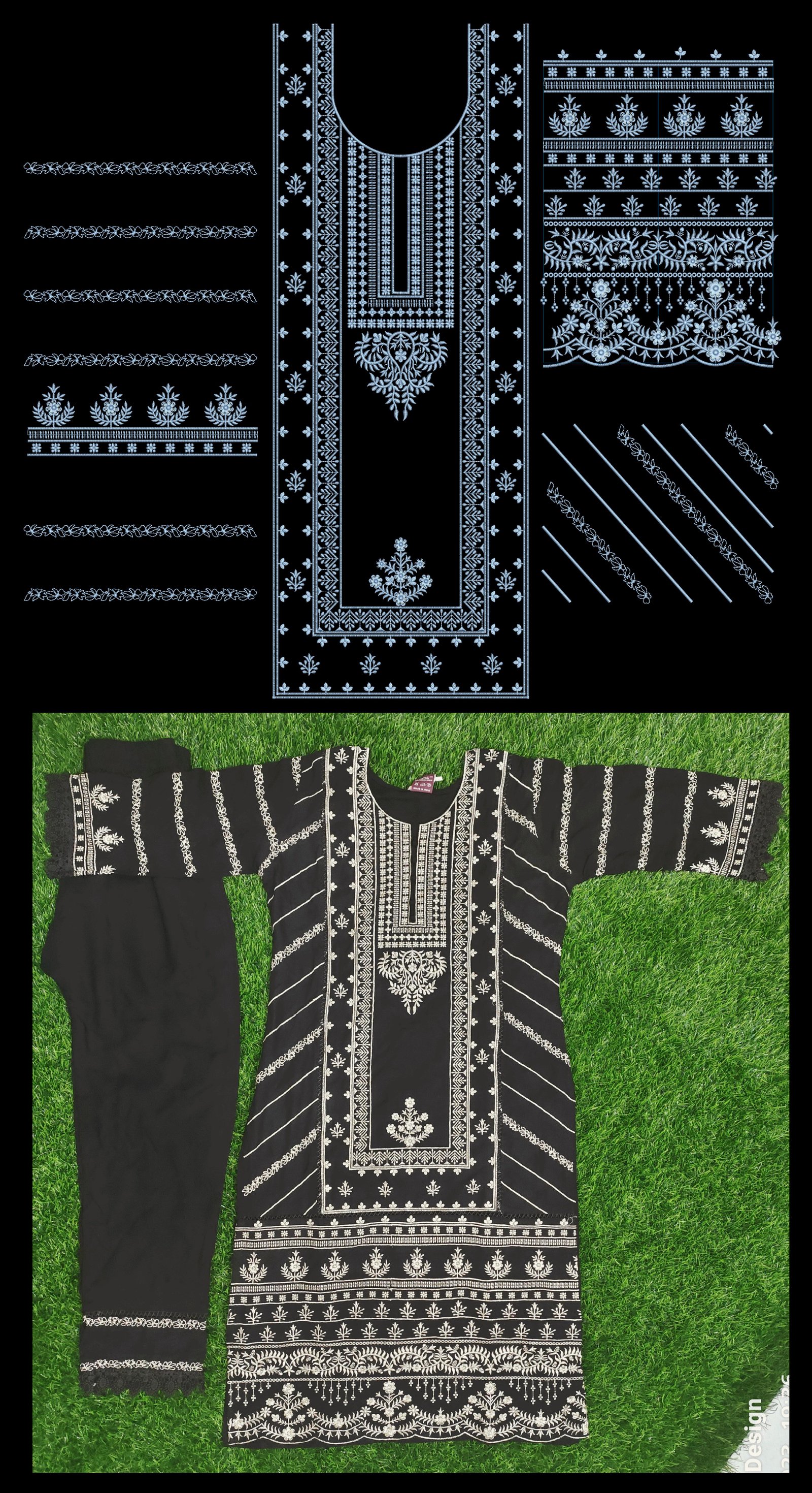 Neck Top Duppata Design