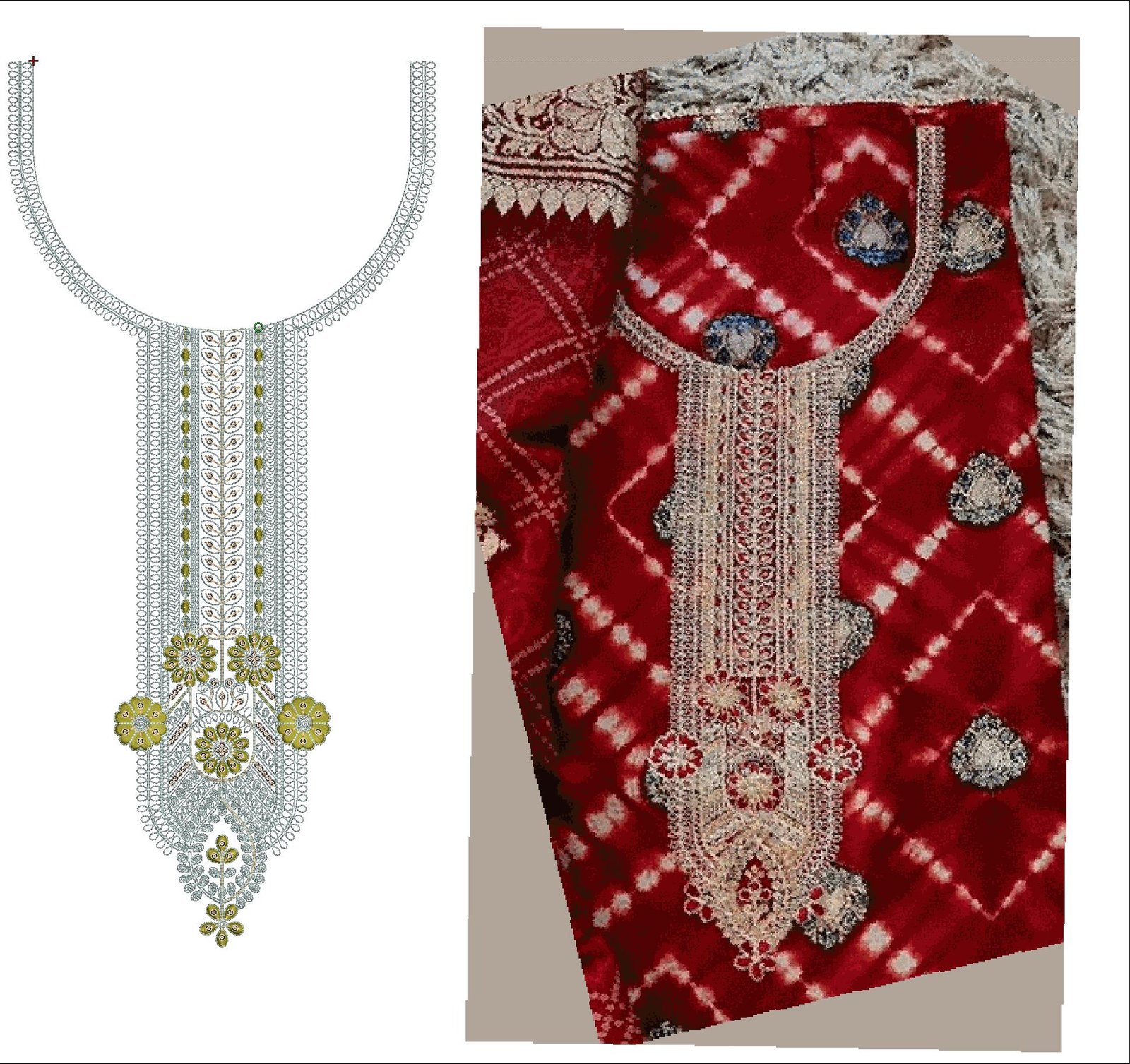 cording & Sequince Neck