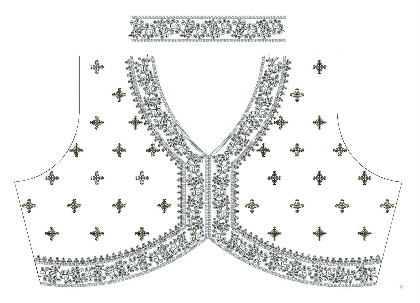 cording & sequince choli