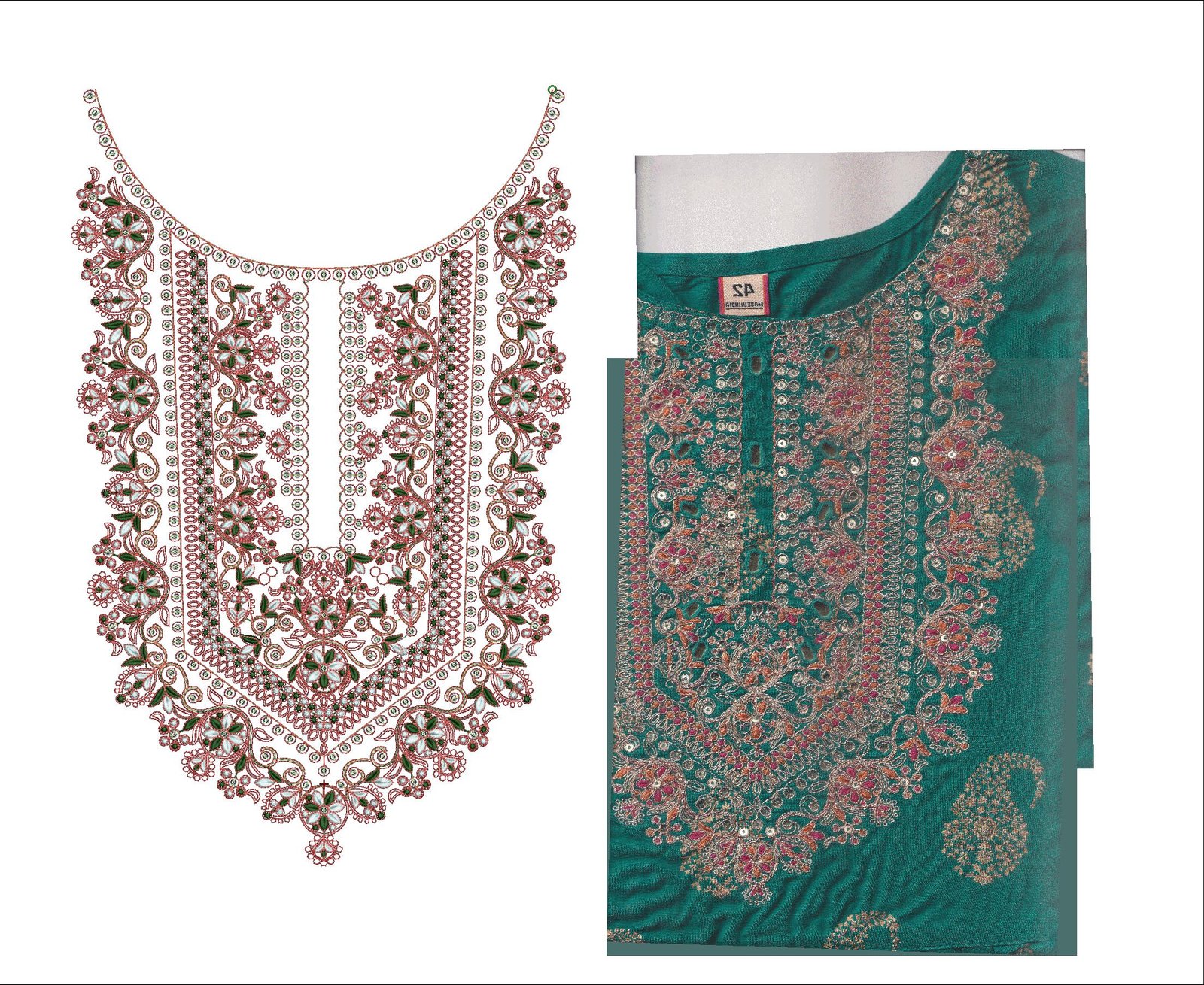 cording & Sequince Neck
