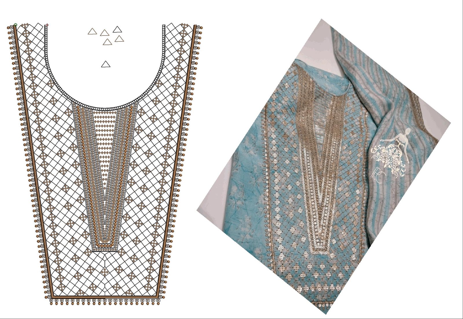 cording & Sequince Neck