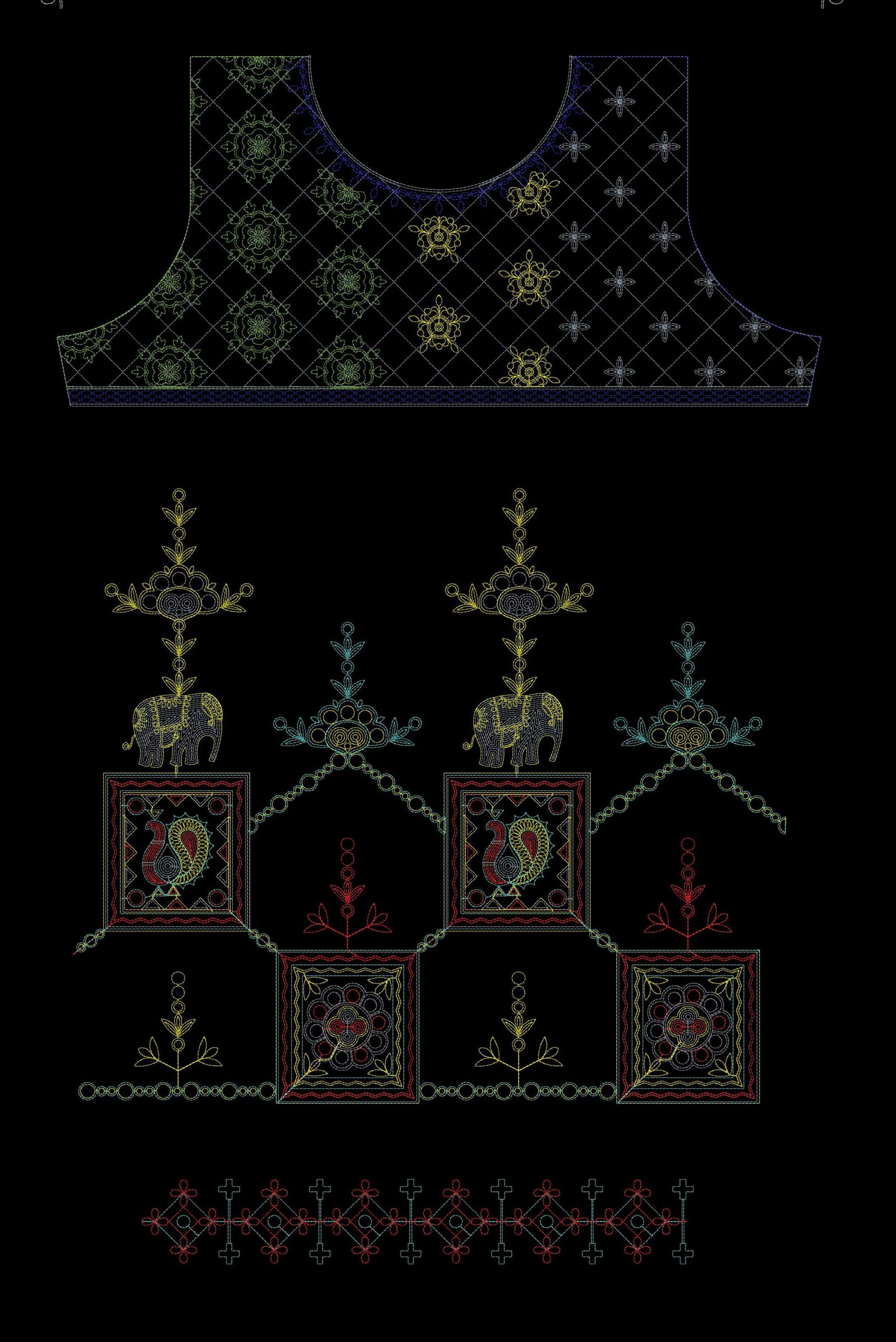 Chain Neck & Choli Ghaghara