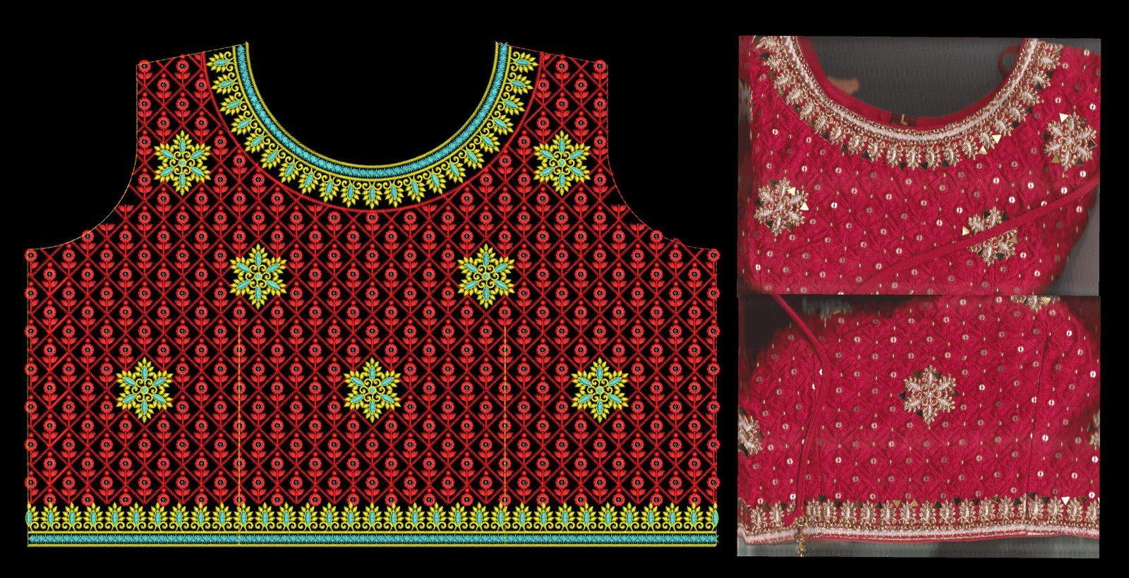 5mm- Sequince Ghaghara choli