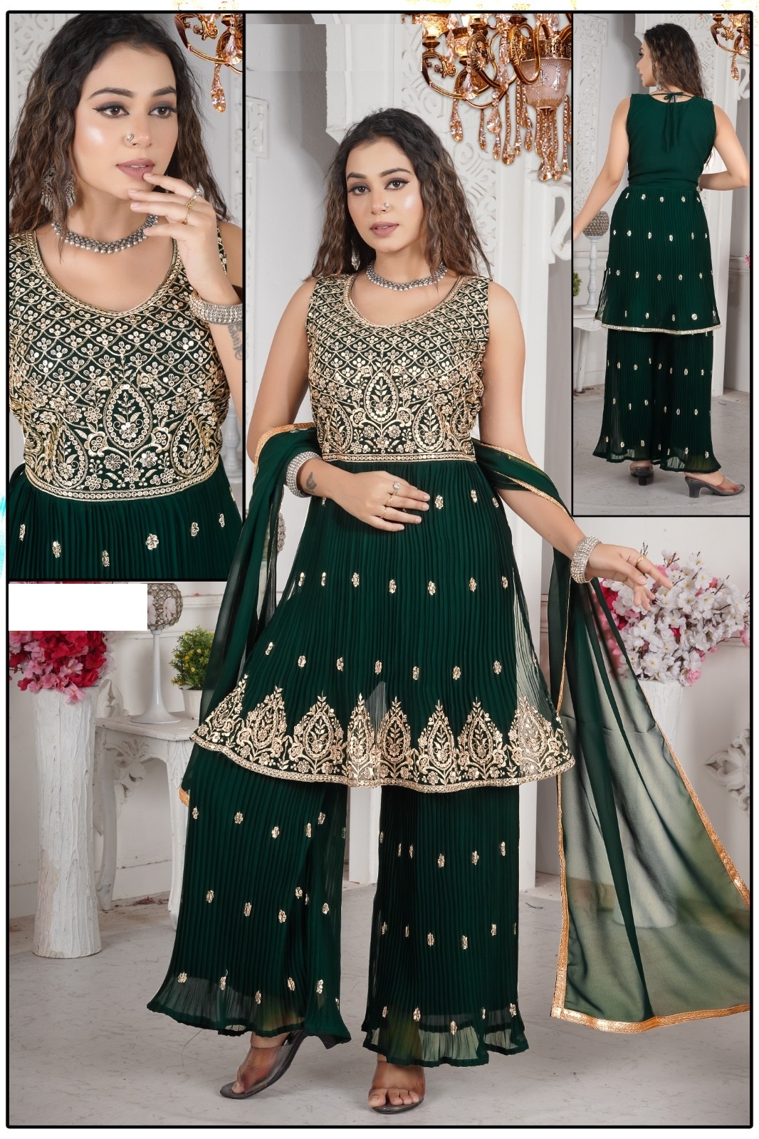 5mm-Sequince Ghaghara choli