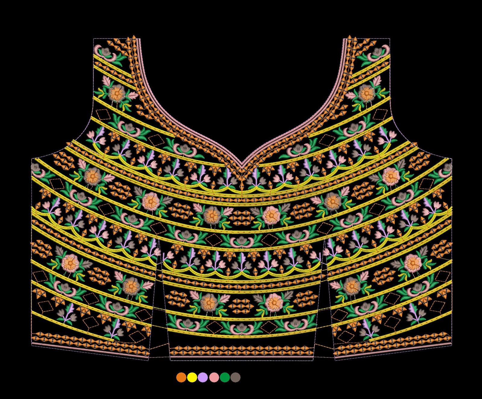 5mm- Sequince Ghaghara choli