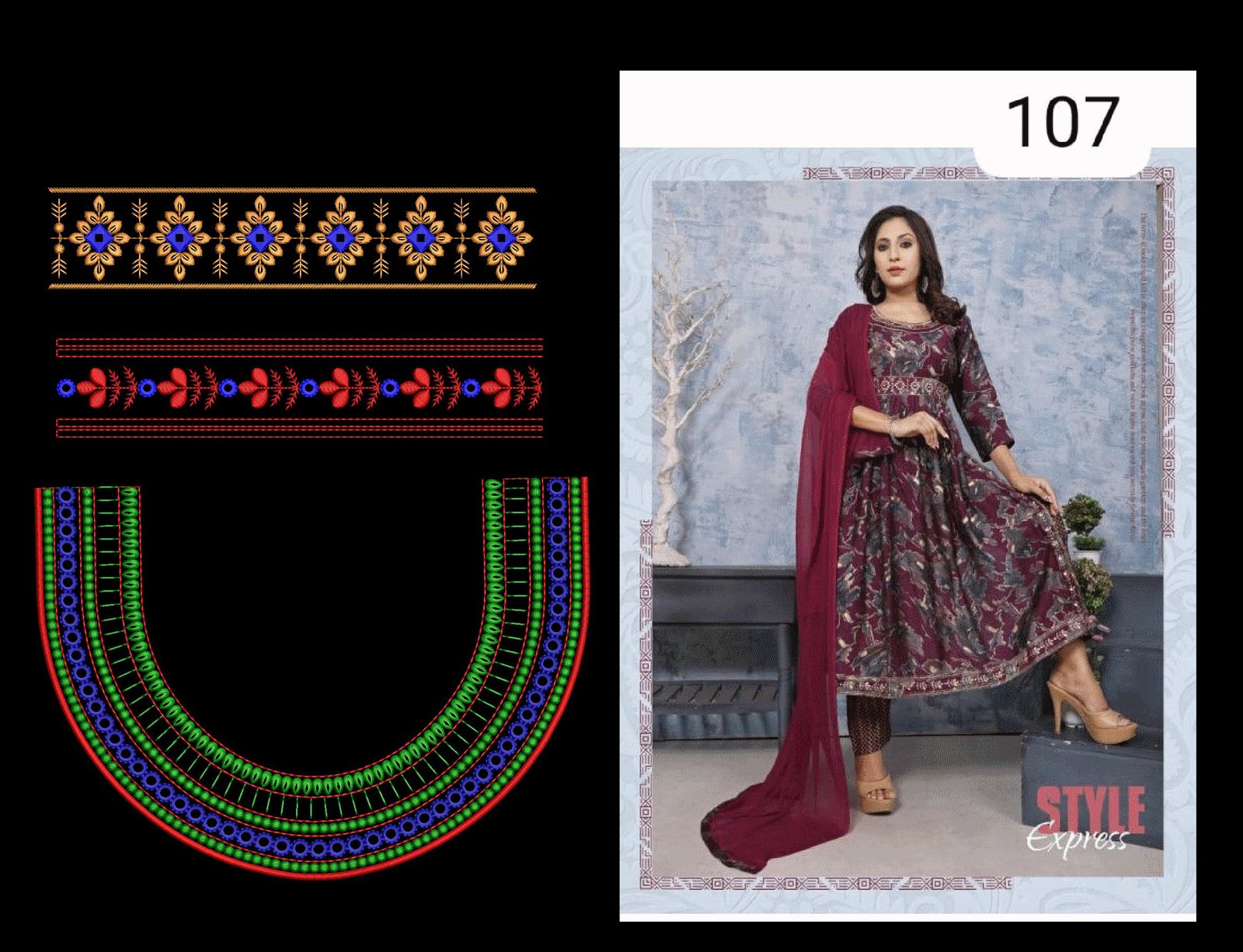 Neck Top Duppata