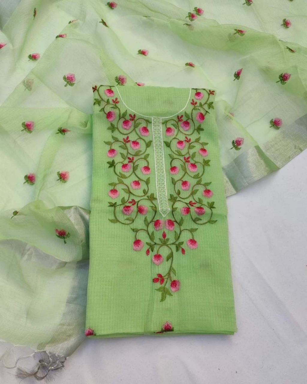 Neck Top Duppata Design