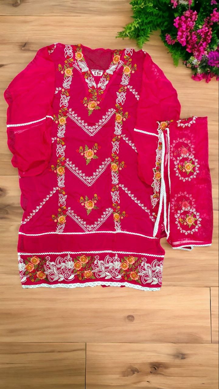 Neck Top Duppata Design