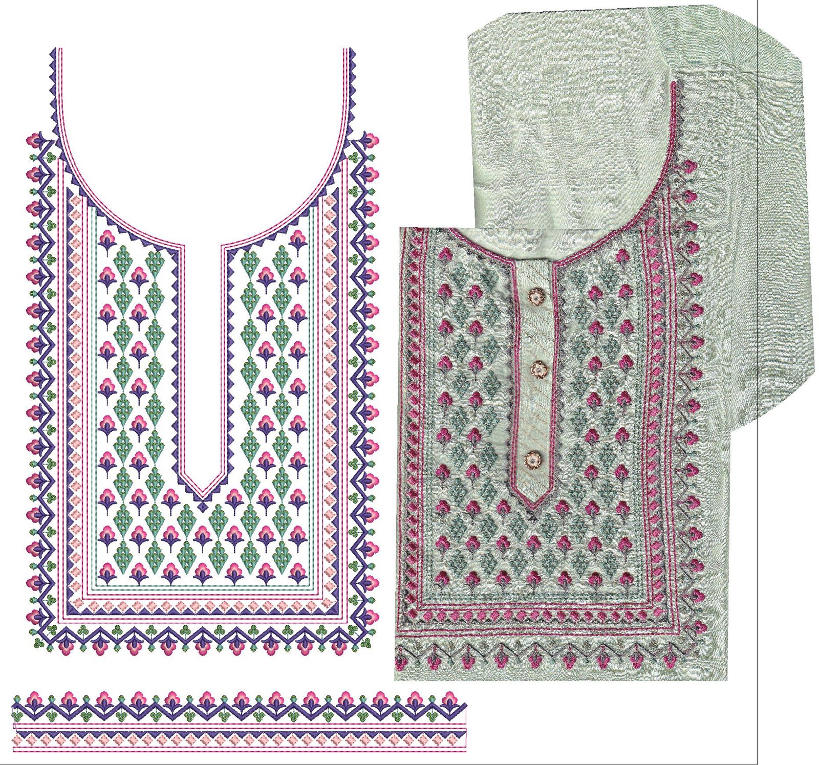 fancy kurti neck