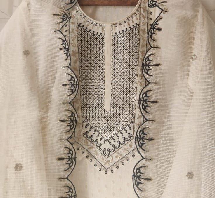 FANCY NECK TOP & DUPATTA