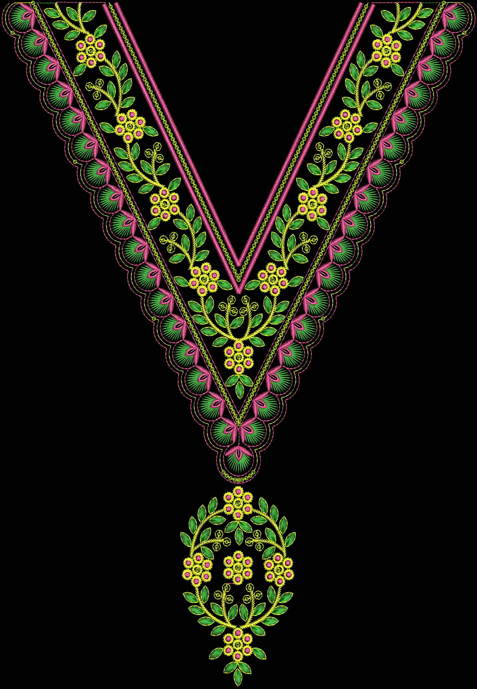 fancy kurty neck
