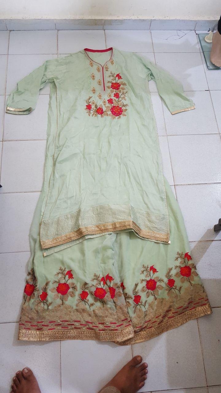 Neck Top Duppata Design