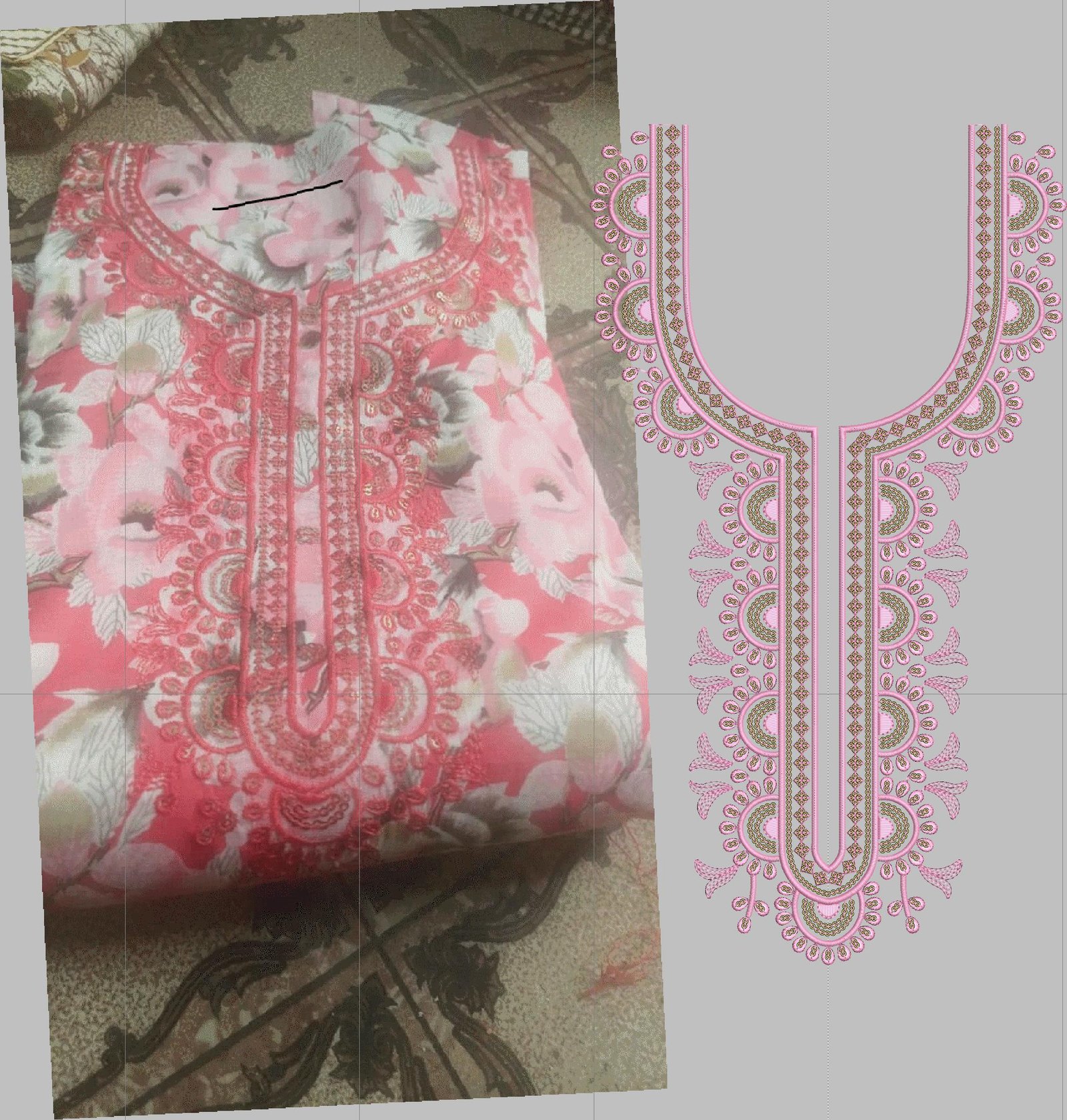 fancy kurti neck