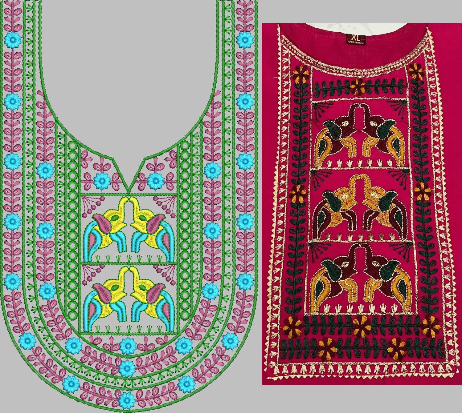 fancy kurti neck