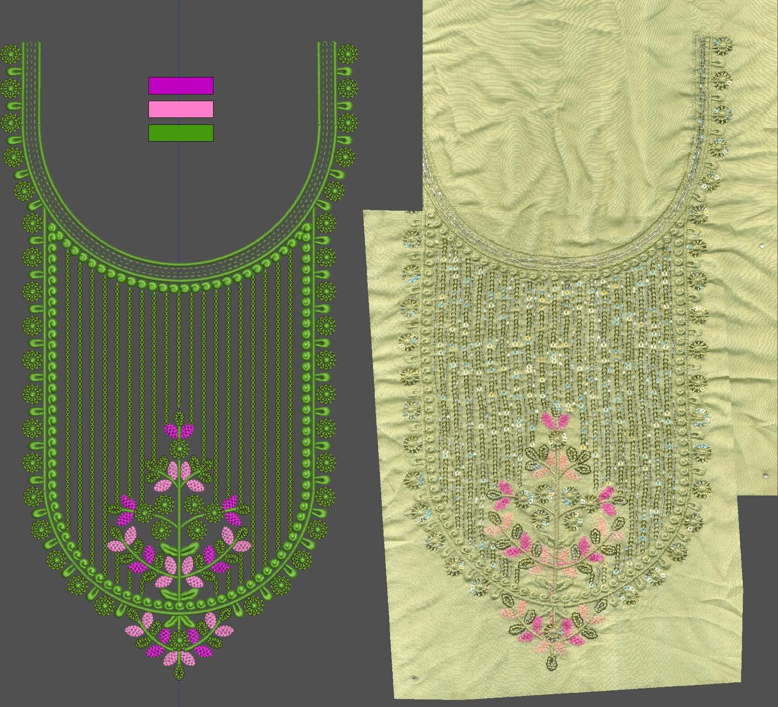FANCY KURTI NECK PATTI DAMAN