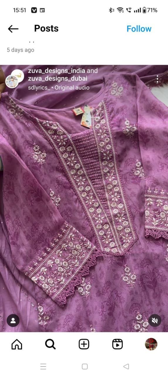 FANCY KURTI NECK PATTI DAMAN