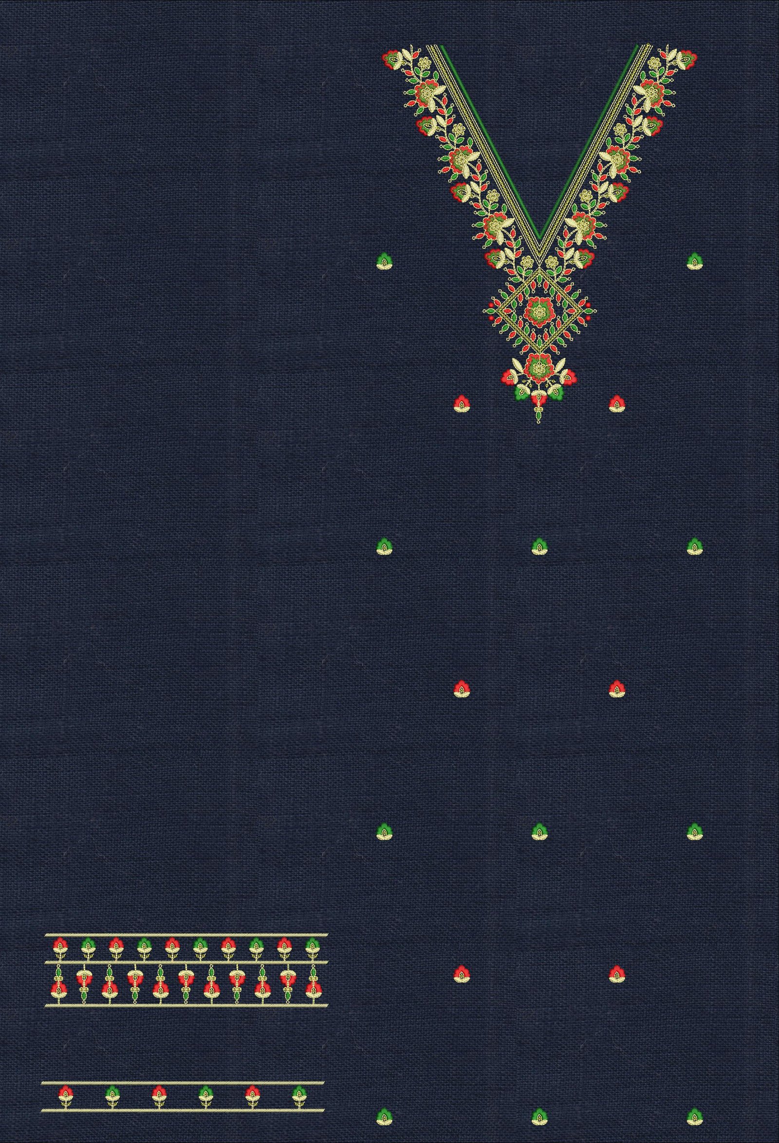FANCY KURTI NECK PATTI DAMAN