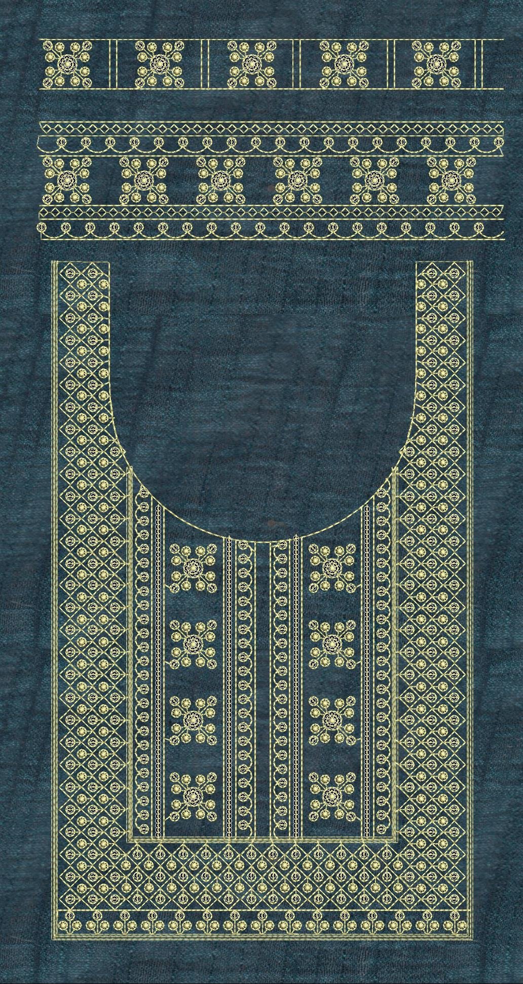 FANCY KURTI NECK PATTI DAMAN