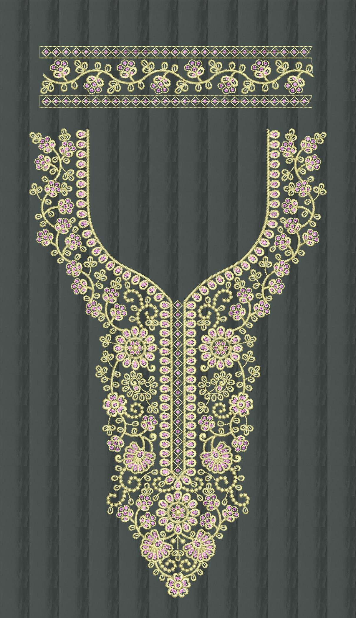 FANCY KURTI NECK PATTI DAMAN