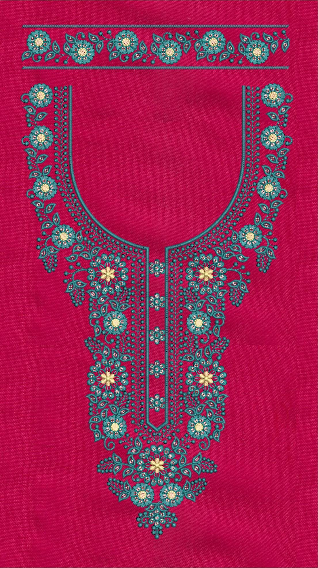 FANCY KURTI NECK PATTI DAMAN