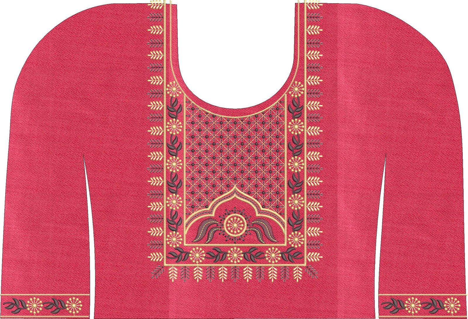 FANCY KURTI NECK PATTI DAMAN