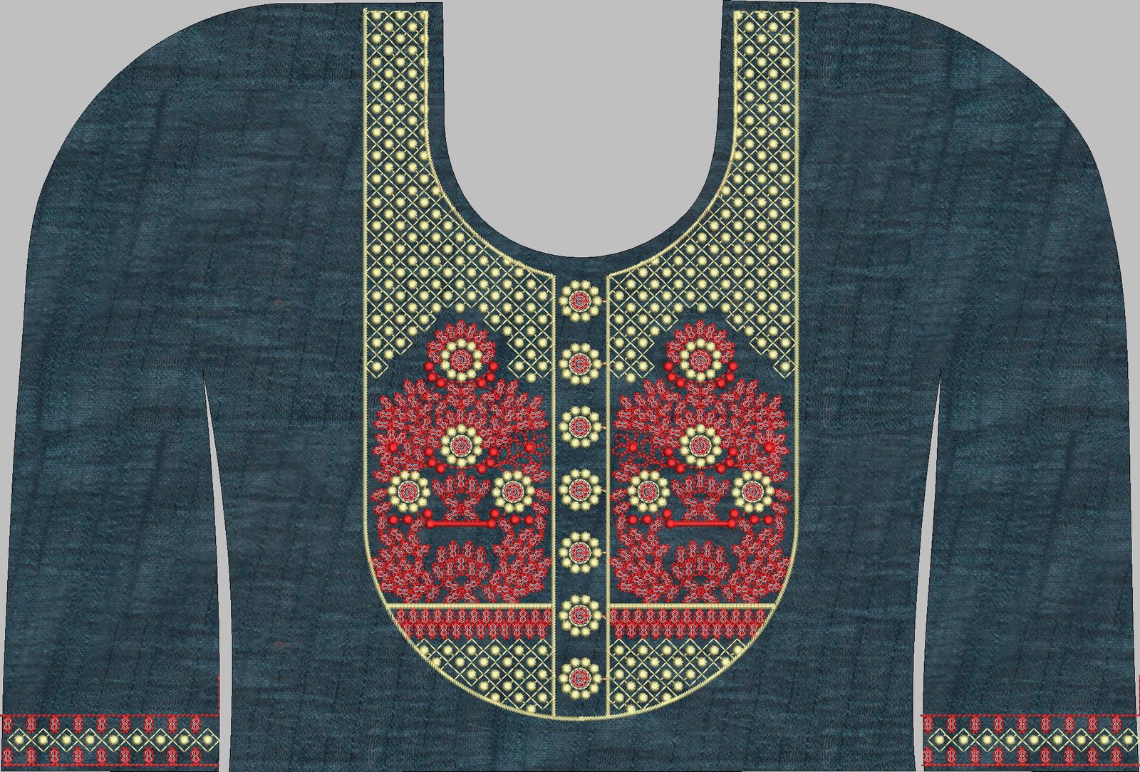 FANCY KURTI NECK PATTI DAMAN