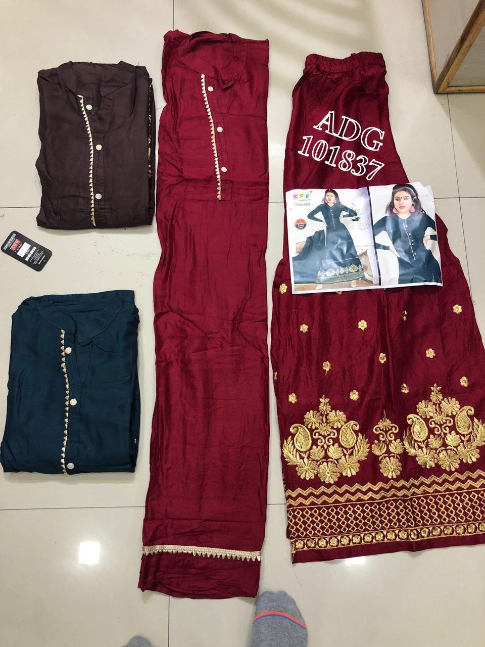 Daman & Single Head top & Duppata