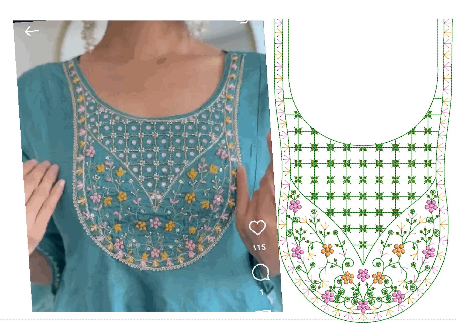 FANCY KURTI  NECK
