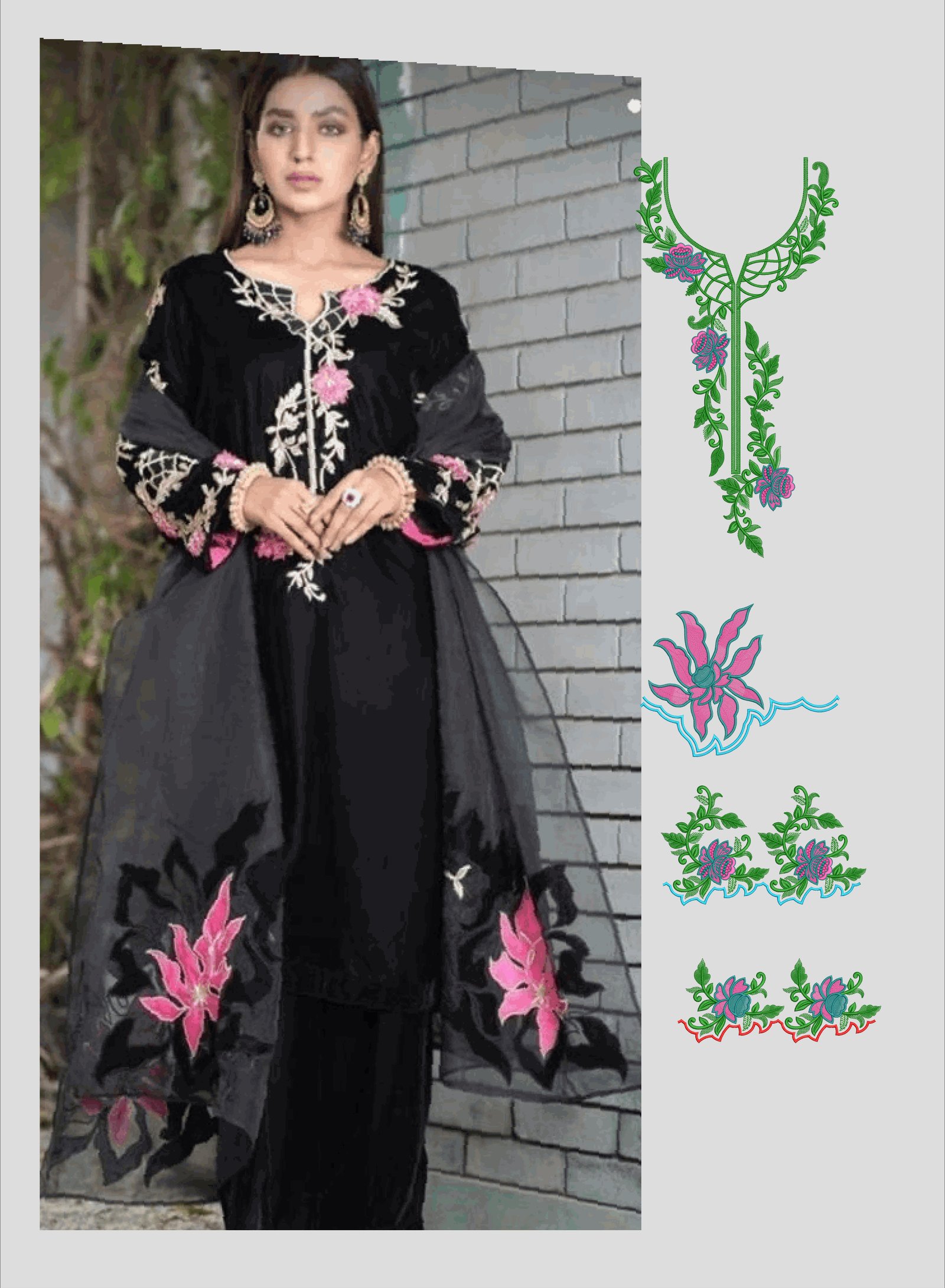 fancy top & dupatta