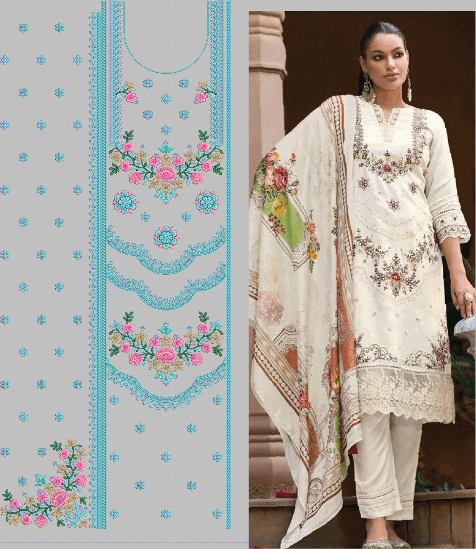 fancy top & dupatta