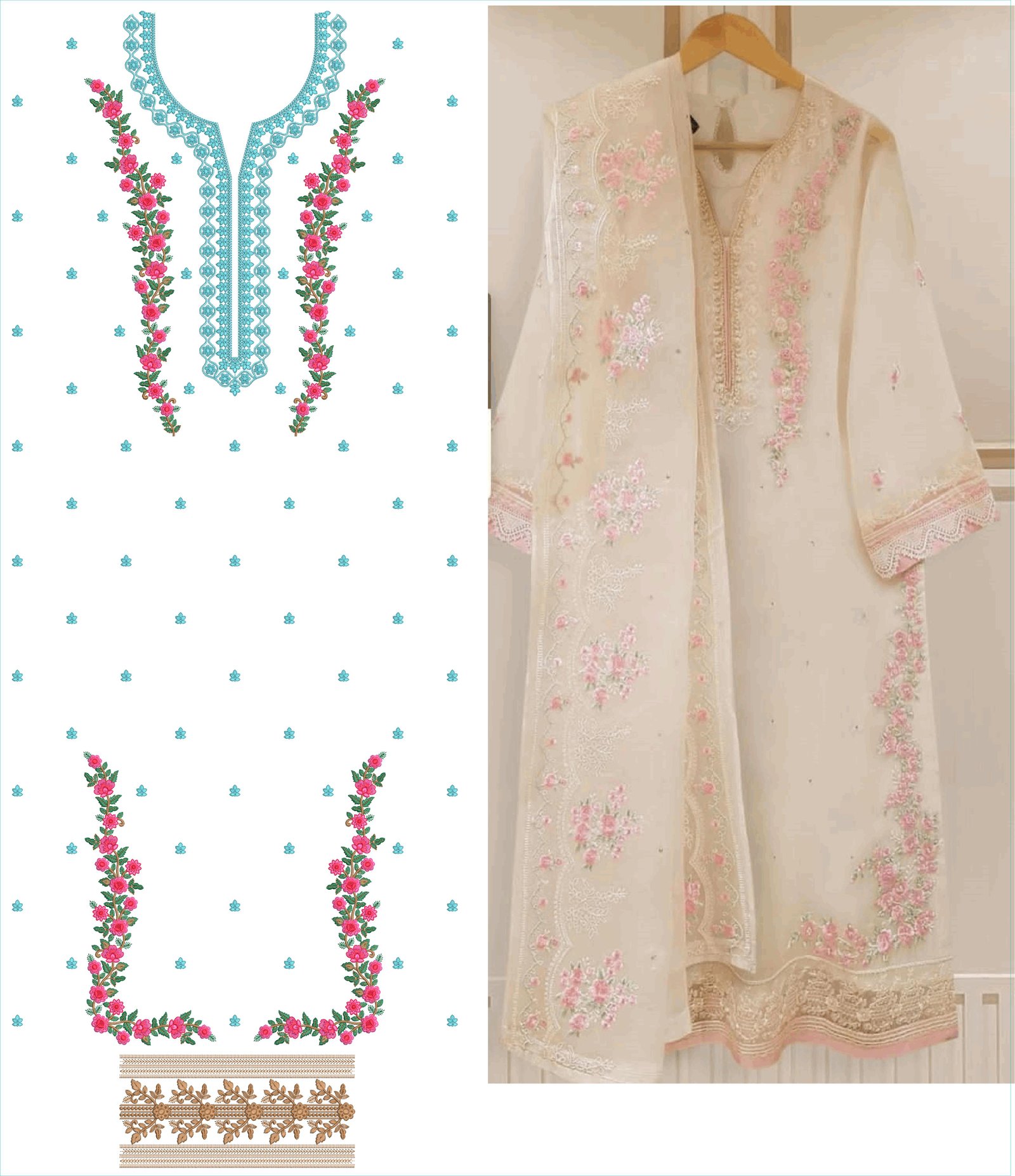 fancy top & dupatta