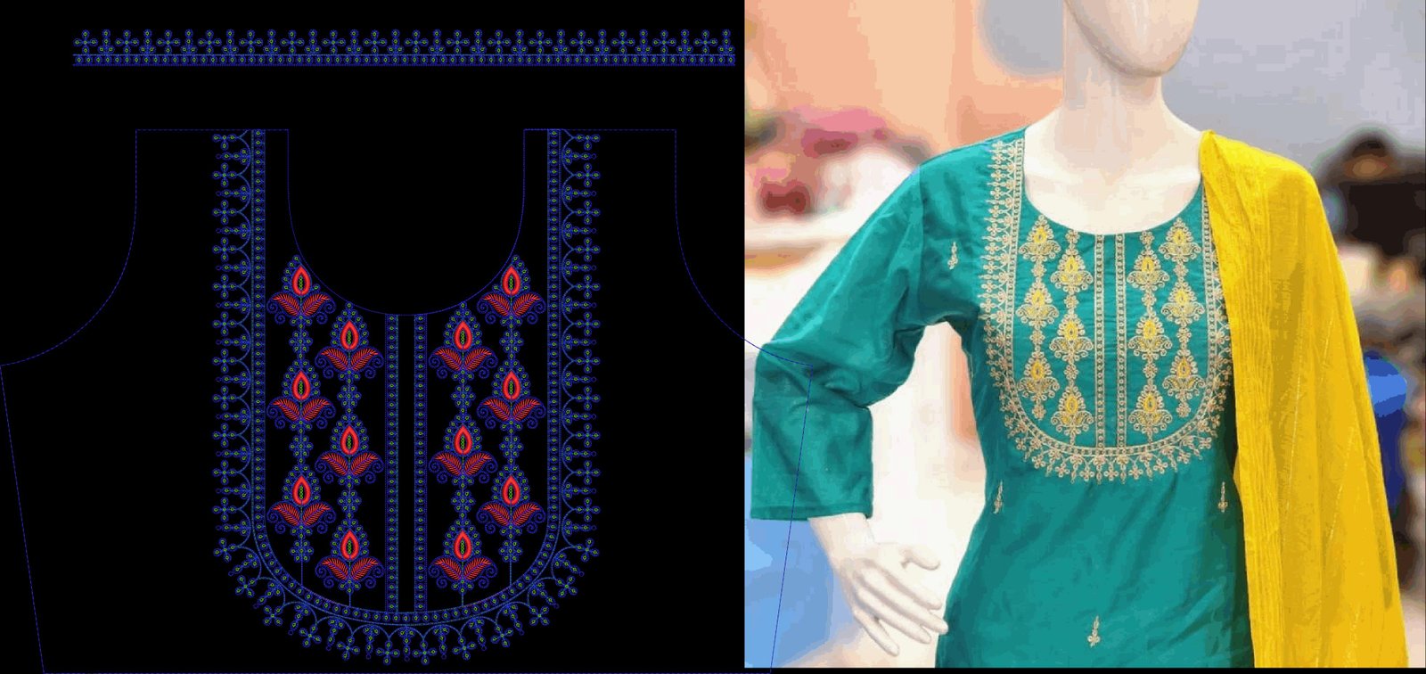 FANCY KURTI  NECK