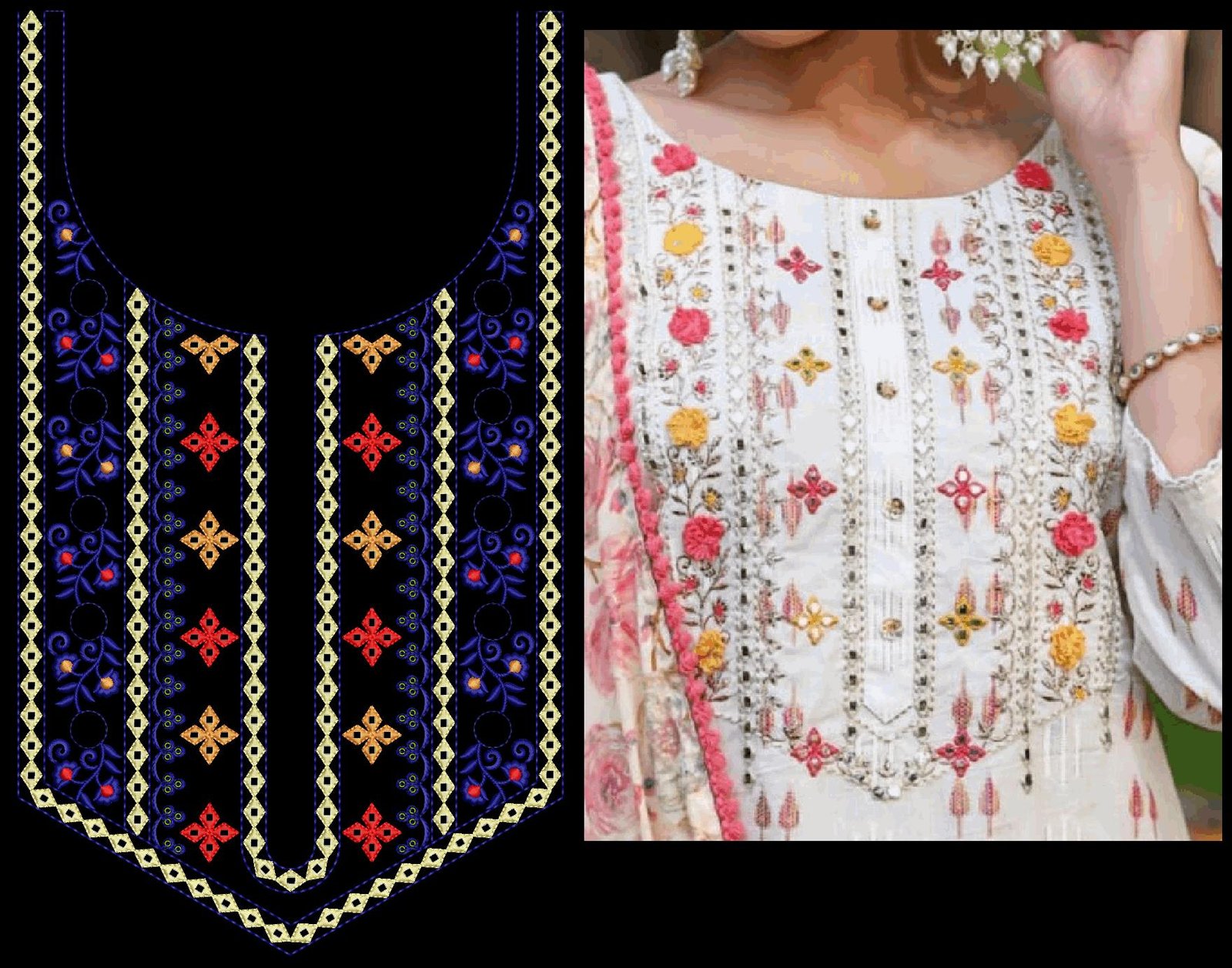 FANCY KURTI  NECK