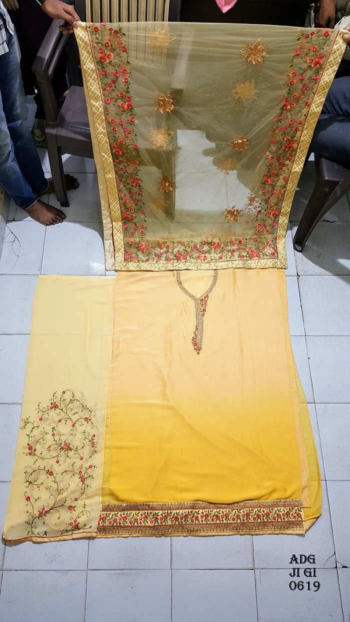 Neck Top Duppata Design