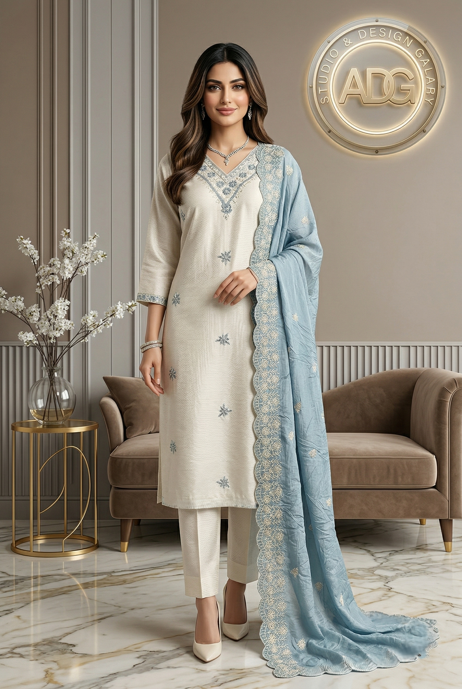 kurti neck panel