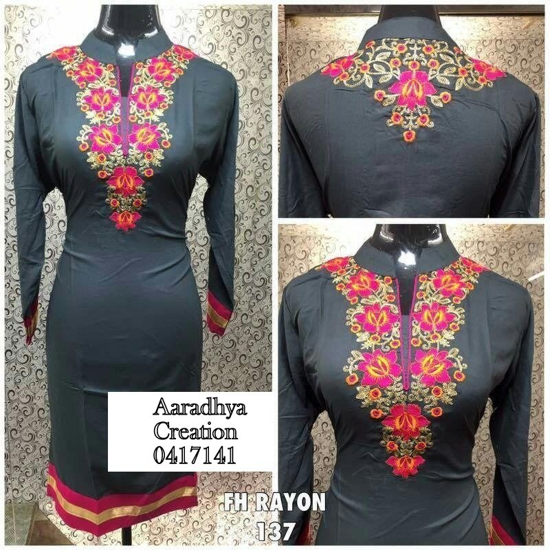 fancy kurti neck