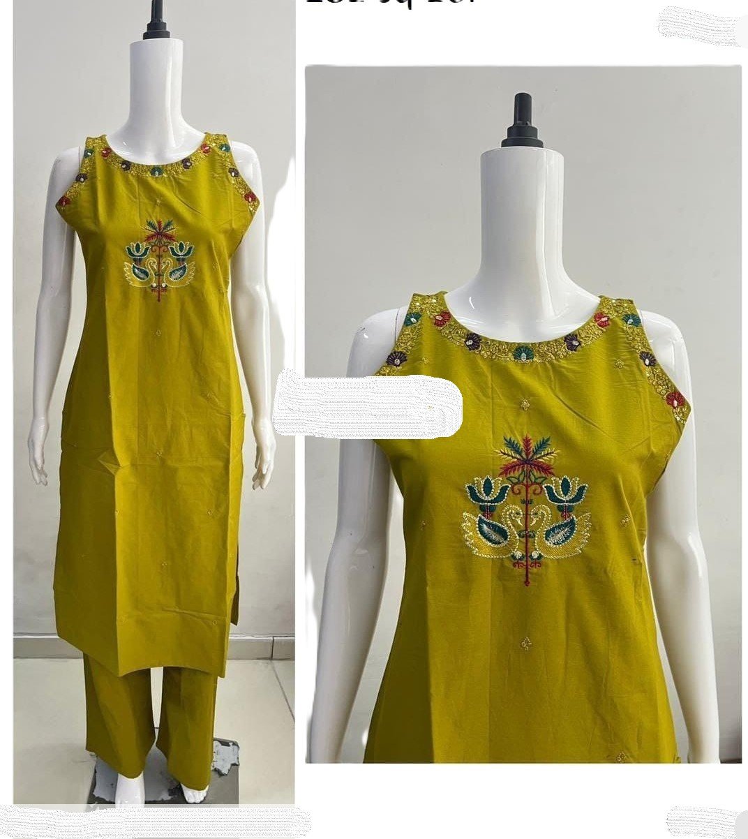 kurti neck panel