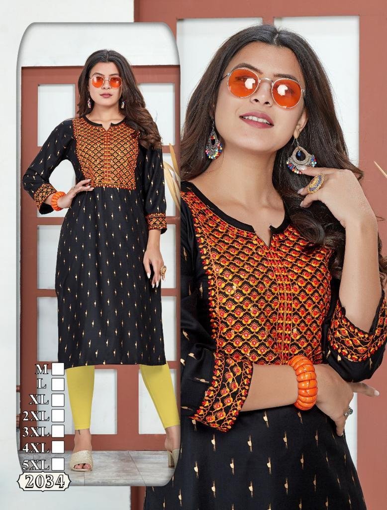 tabal neck kurti